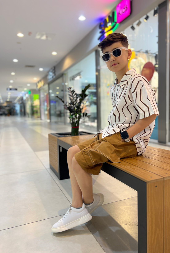 ست بچگانه وارداتی پیراهن شلوارک کتان کد۲۳۷